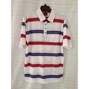 Vinrage Chip Beck Striped Xl  Cotton - Polyester Short Sleeve  Polo Shirt Retro